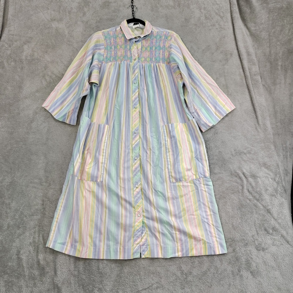 Vintage Models‎ Coat 12 Colorful House Coat Dress Robe Snap Granny Core Spring